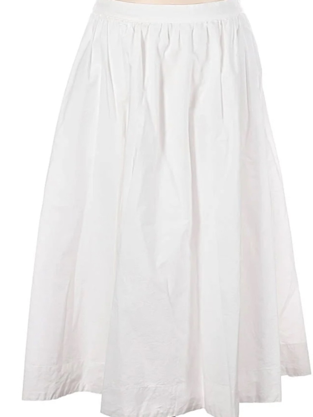 Target White Cotton Midi Gathered Skirt